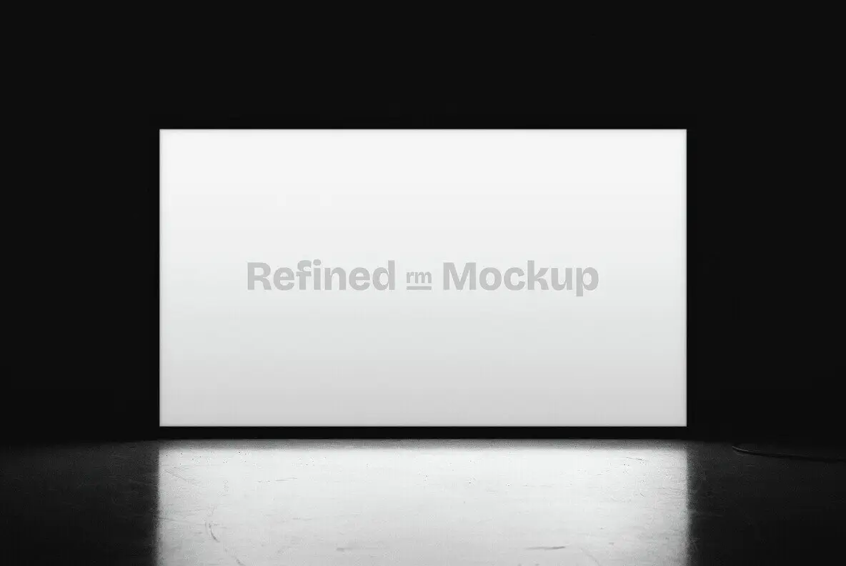 Horizontal Lightbox Screen Mockup