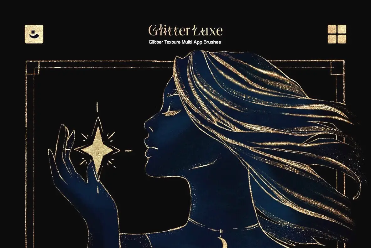 Multi-App Glitter Texture Brushes