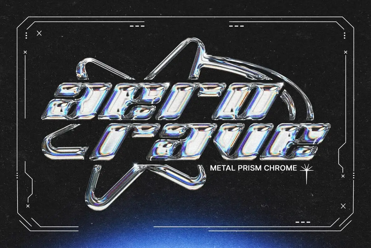 Metal Prism Chrome Text and Logo Effect