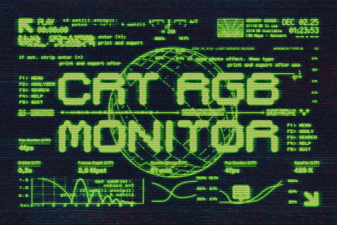 CRT Glowing Screen Text Effect