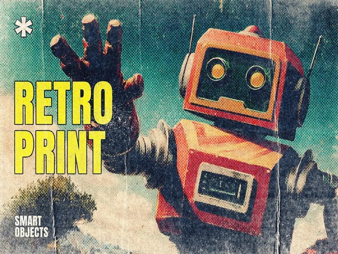 Grunge Retro Print Effect