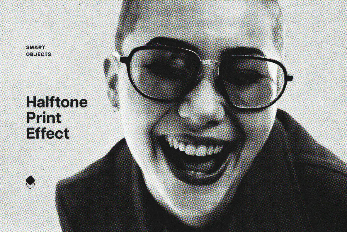 Halftone Print Photo Effect