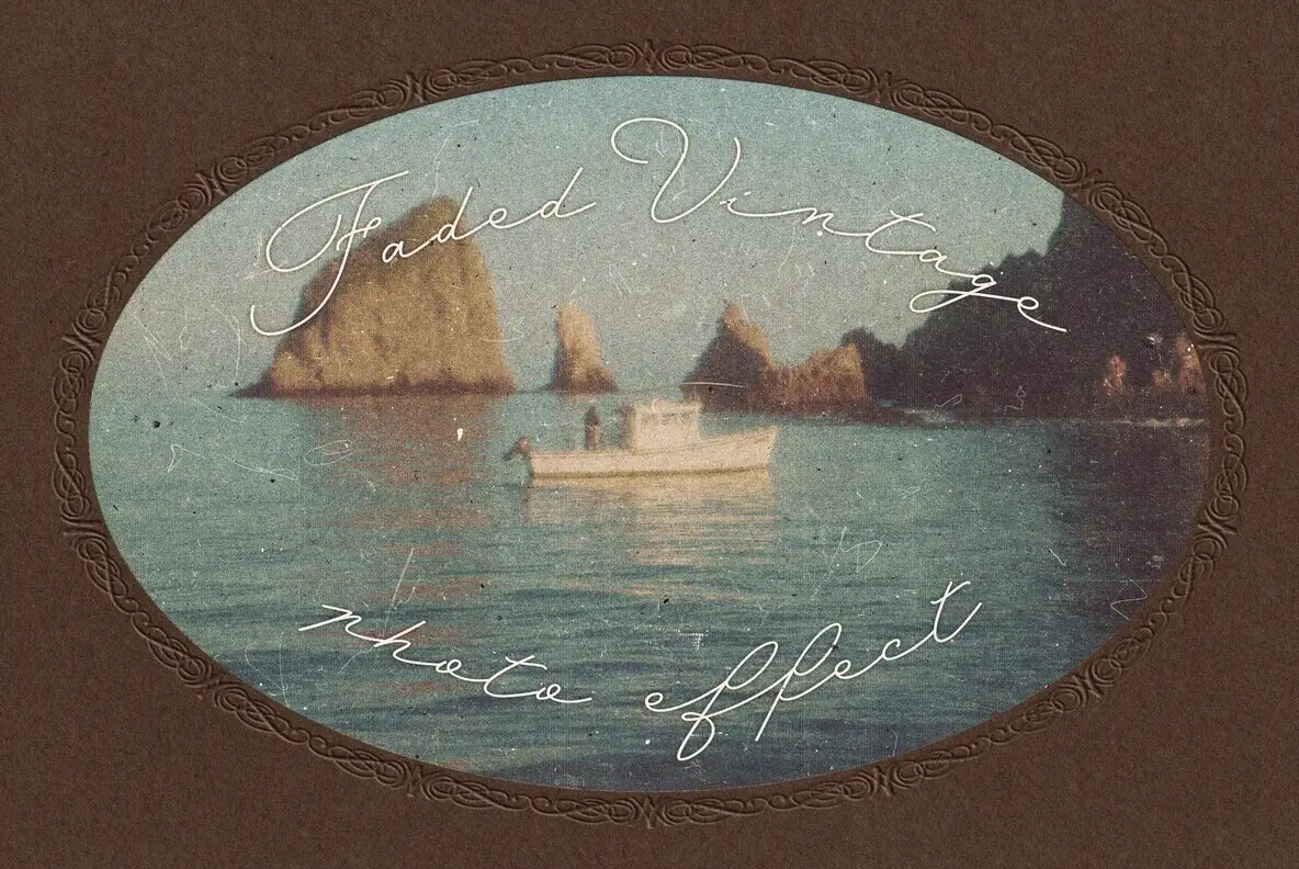 Faded Vintage Postcard Photo Effect