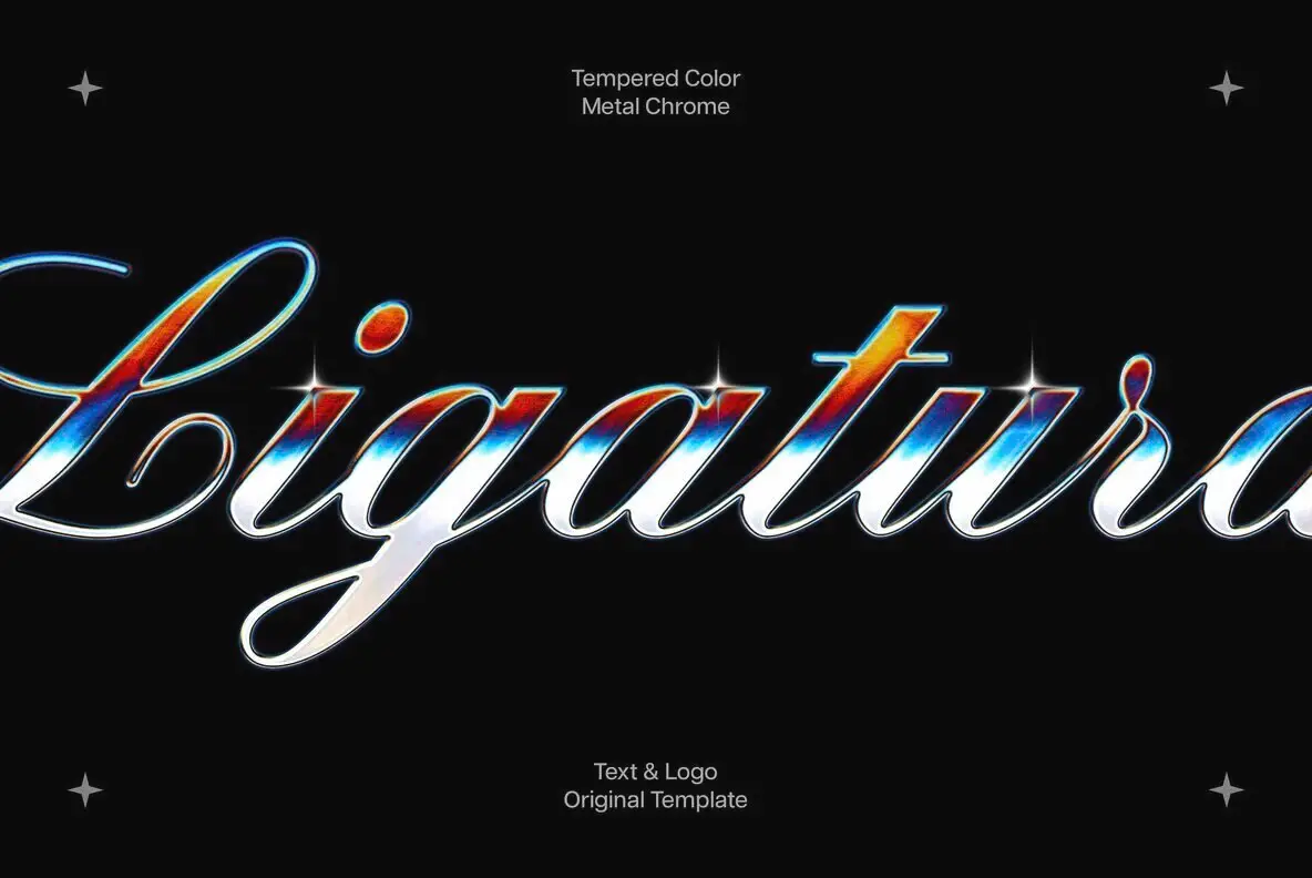 Tempered Color Metal Chrome Effect