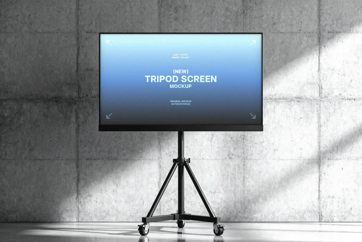 Tripod Screen Mockup Mockups - YouWorkForThem