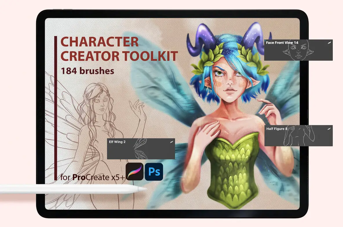 Animation Creater Procreate Procreate and PS Character Creator Toolkit - YouWorkForThem