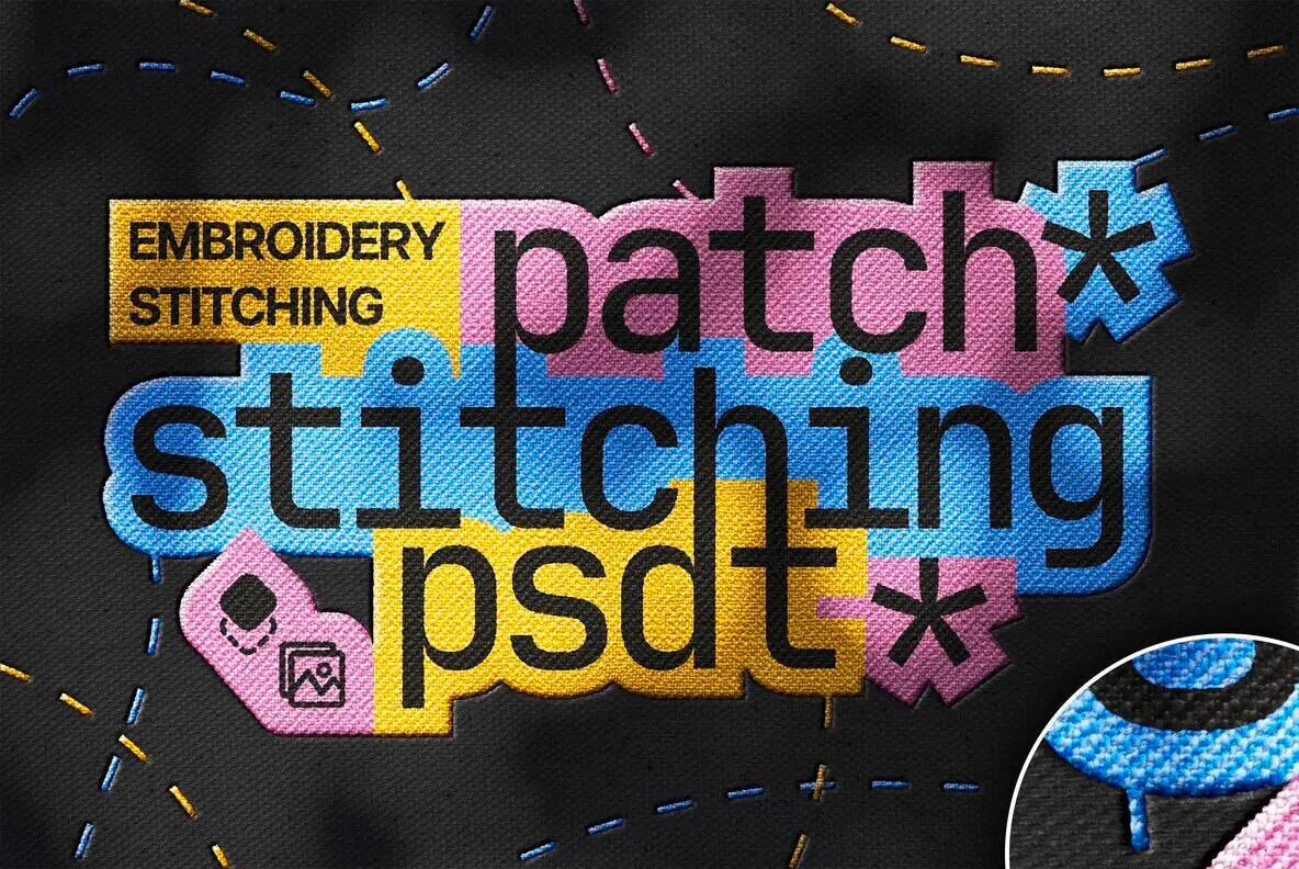 Stitching Embroidery Text Template - YouWorkForThem