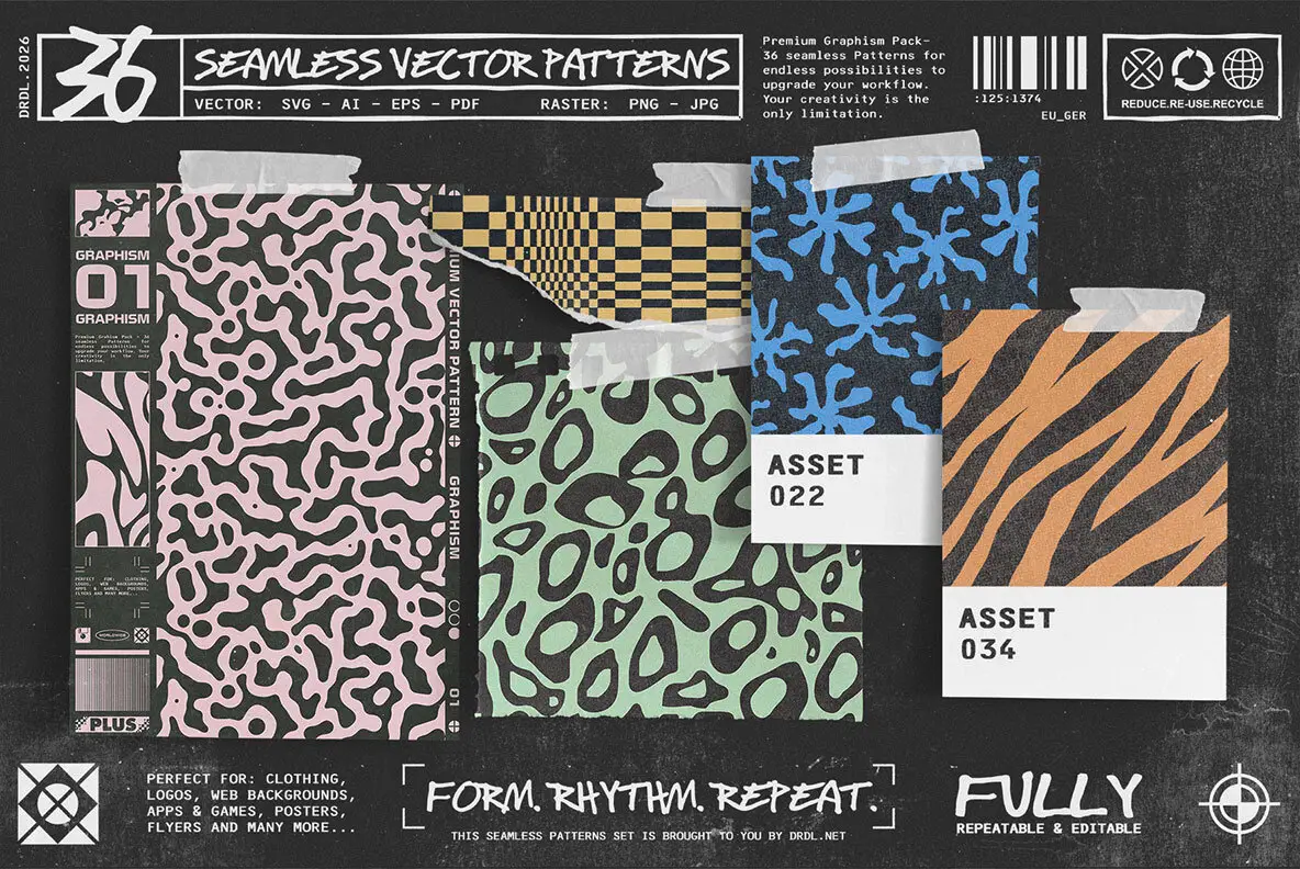 Graphism Symbol 36 Premium Seamless Graphism Patterns Patterns - YouWorkForThem