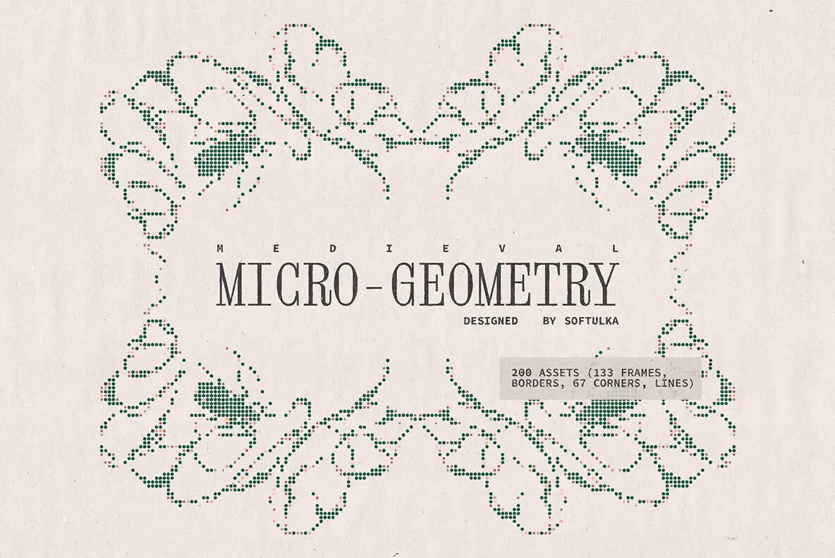 Microperf Geometry Medieval Micro-Geometry Abstract - YouWorkForThem