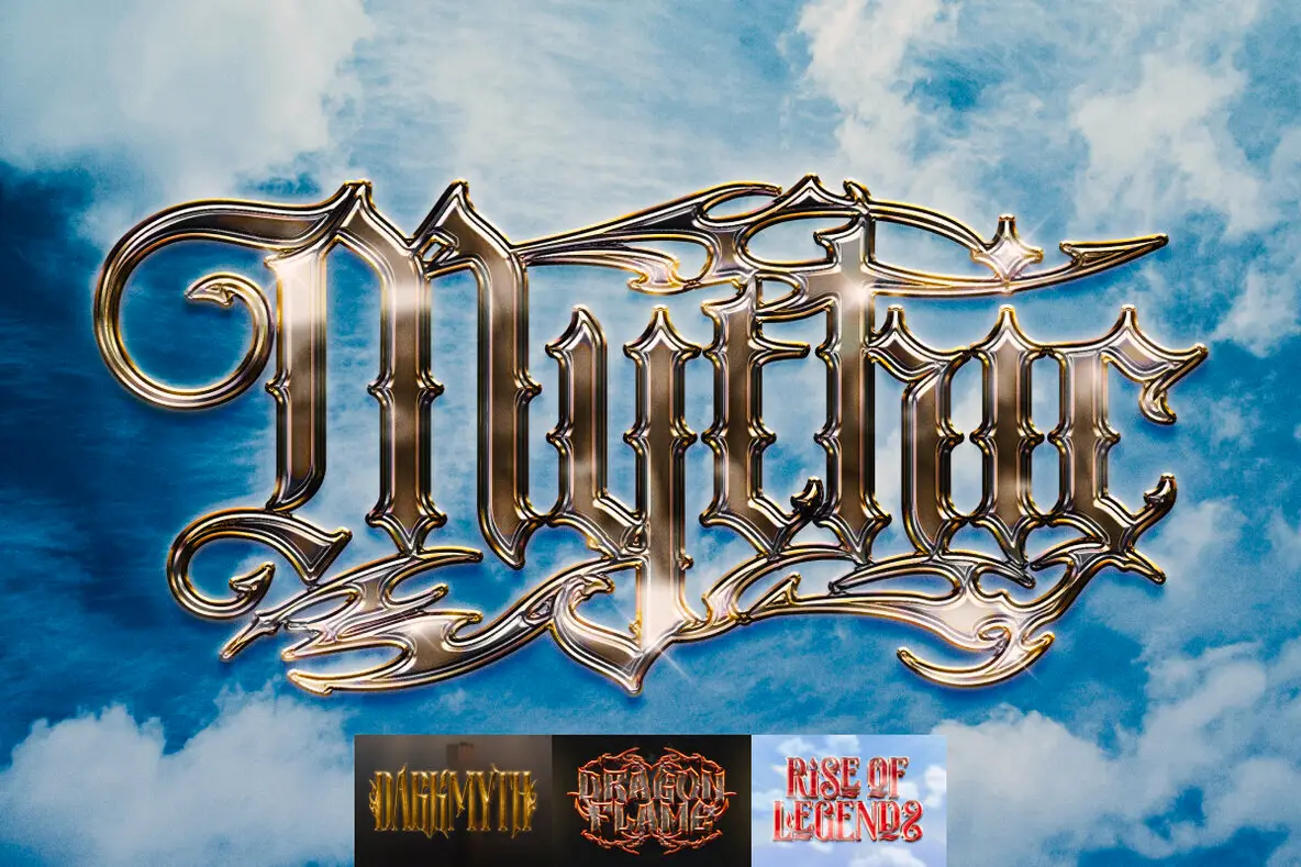 Ornamental Gothic Chrome Text Effect - YouWorkForThem