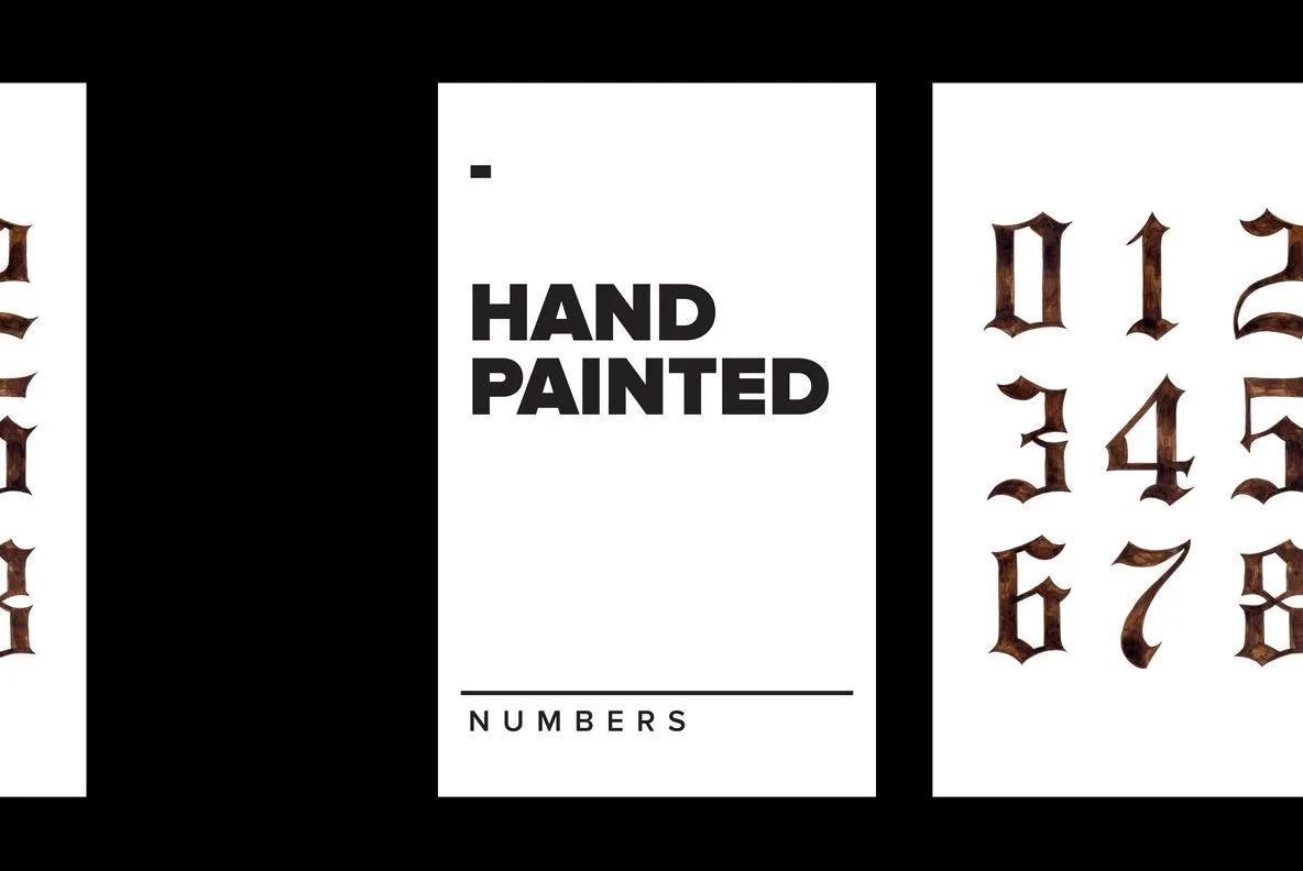 Hand Painted Numbers
