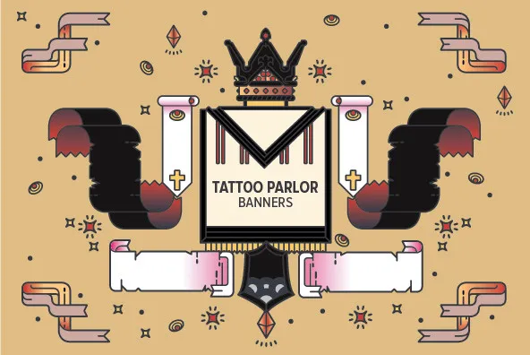 Tattoo Parlor Banners