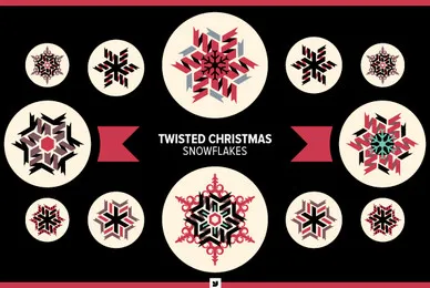 Twisted Christmas Snowflakes 02