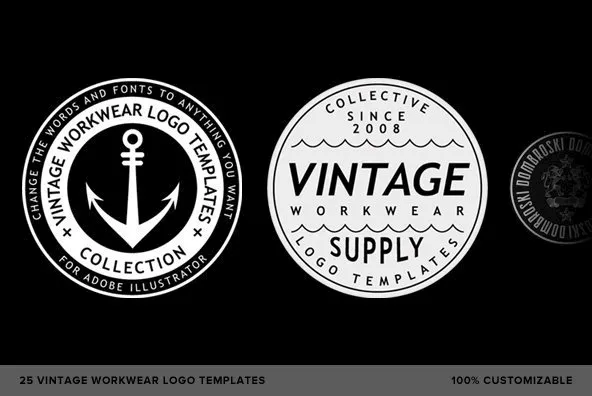 Vintage Workwear Logo Templates Graphics - YouWorkForThem