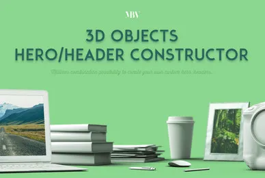3D Hero Header Constructor