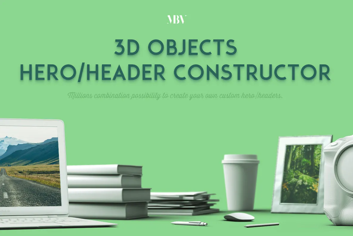 3D Hero/Header Constructor