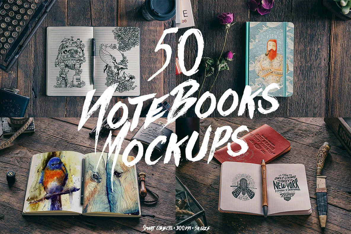 50 Notebook Mockups