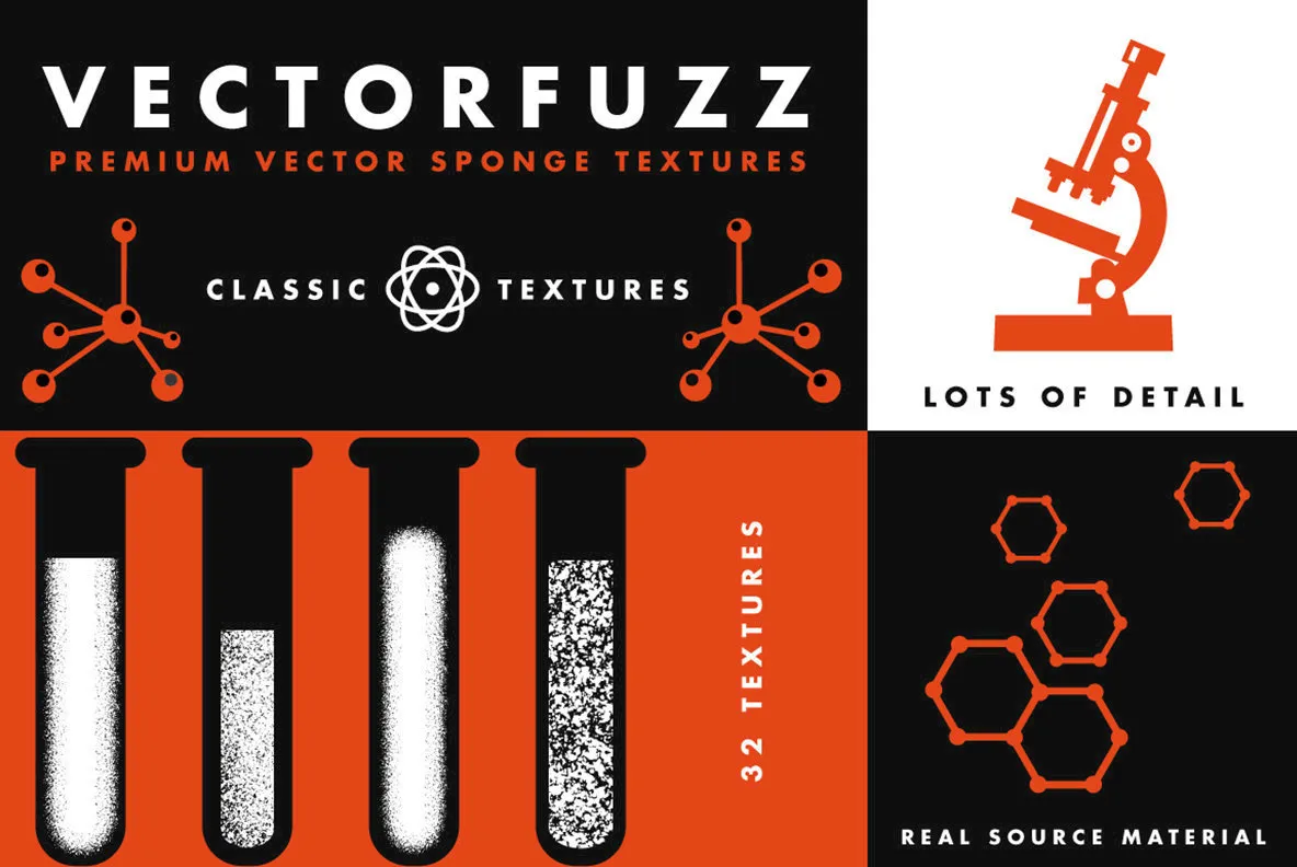 VectorFuzz | Brush and Sponge Textures for Illustrator