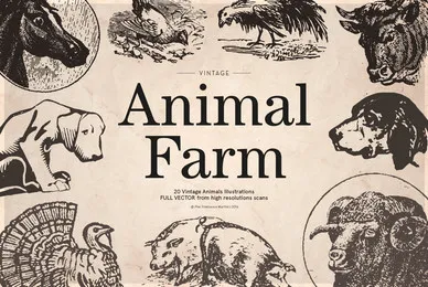 Vintage Animal Farm Illustrations