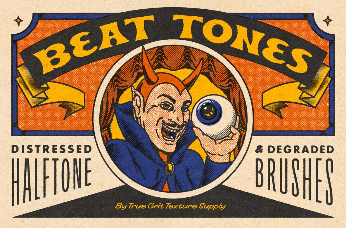 Beat Tones Beat Up Halftone Brushes