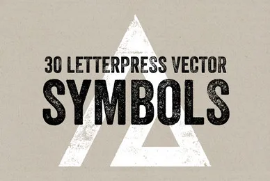 Letterpress Vector Symbols