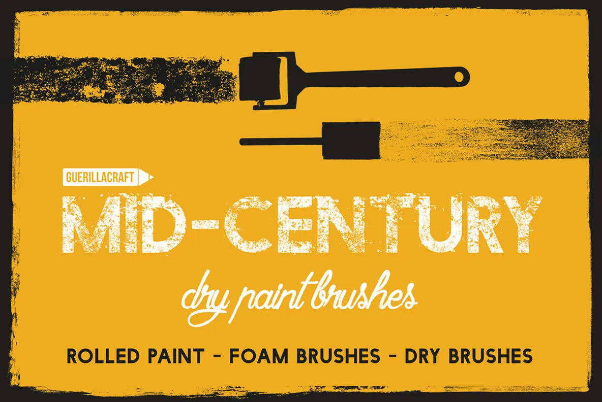 Mid-century Dry Paint Brushes
