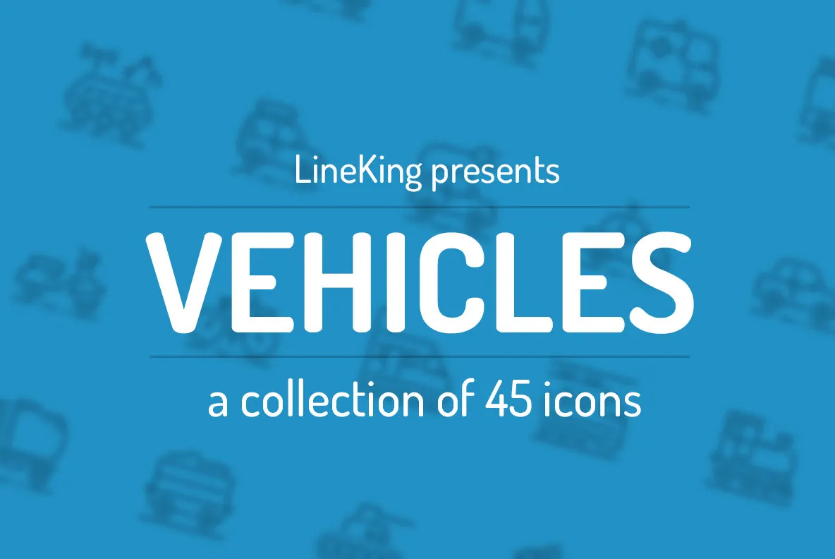 Vehicles Line Icons