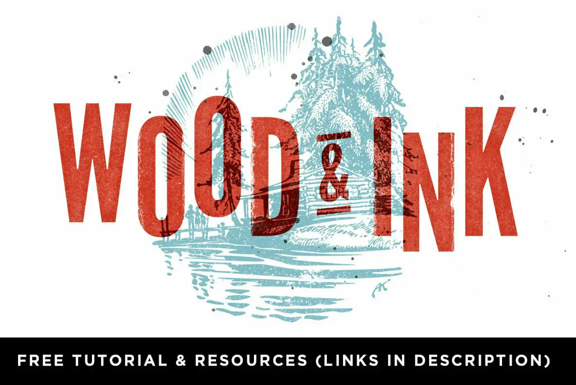 Wood & Ink Photoshop Texture Kit