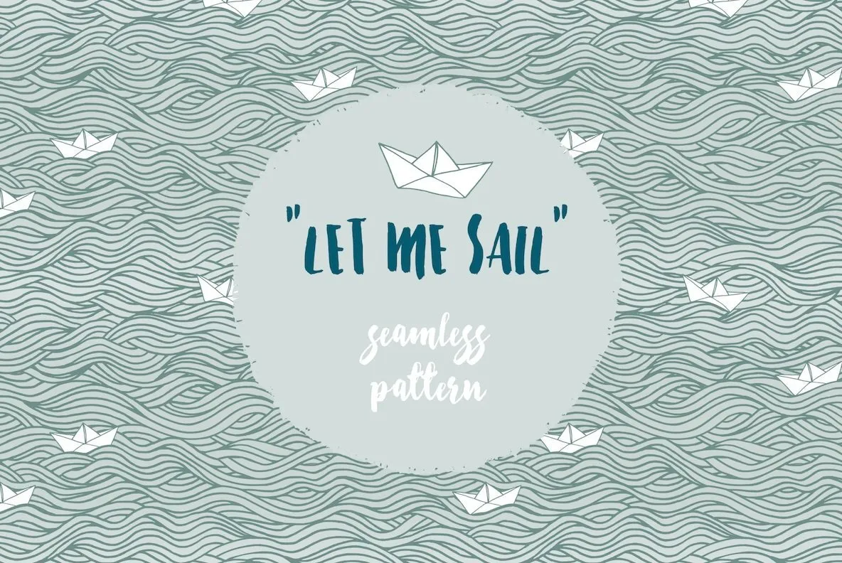 Let Me Sail - Seamless Pattern