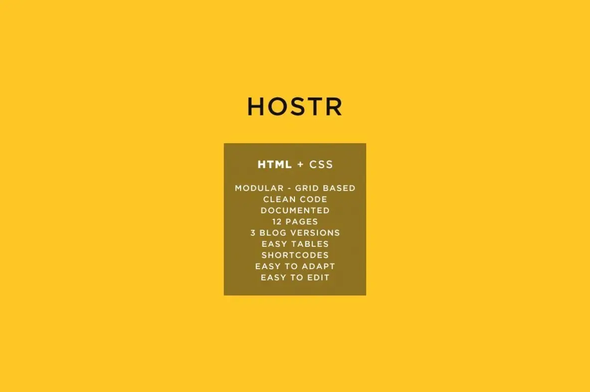 Hostr - HTML Template Graphics - YouWorkForThem