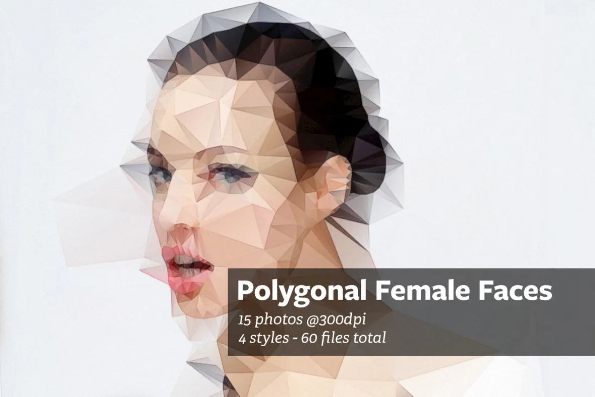 Polygonal Female Faces