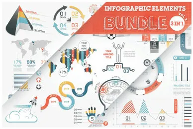 Infographic Elements Bundle 3 in 1 vol 2