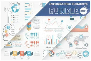 Infographic Elements Bundle 3 in 1 vol 4