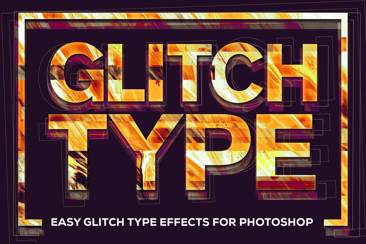 Glitch Type Smart PSD
