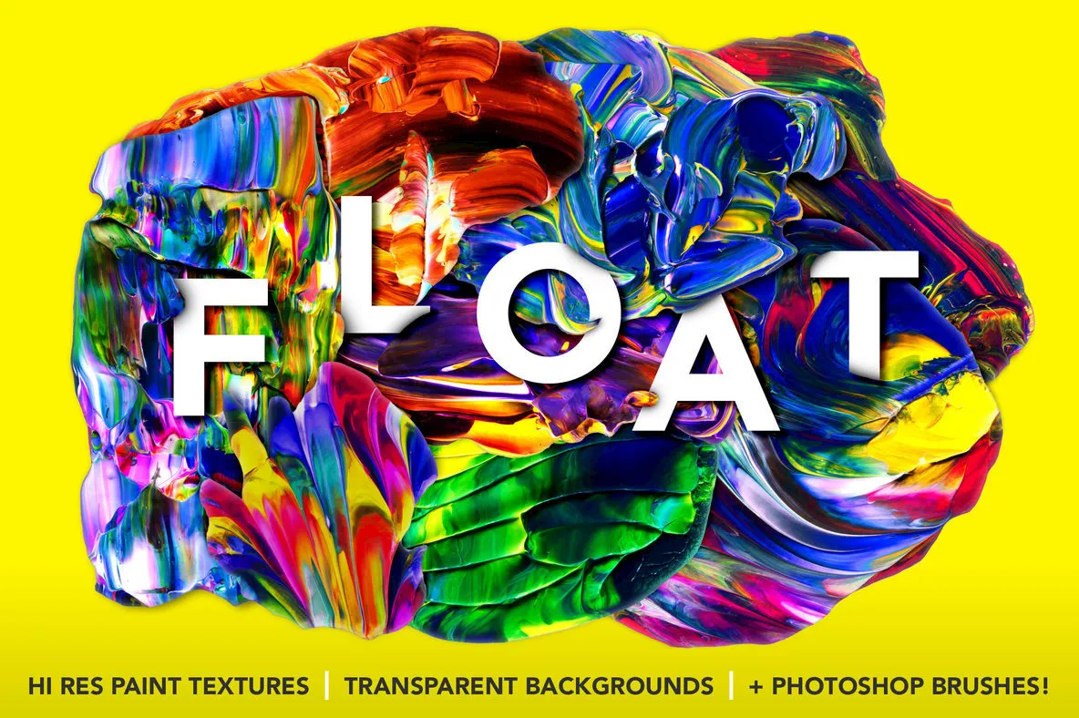 Float: Isolated Abstract Paint Textures
