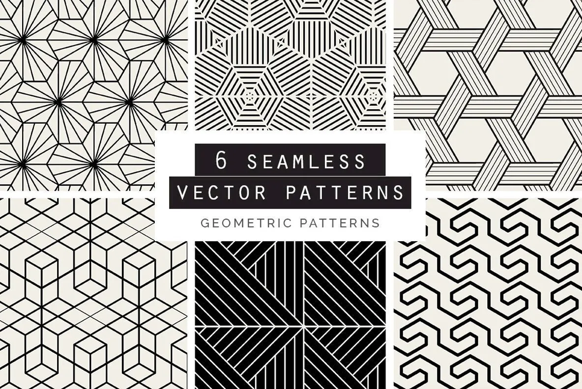 Seamless Decorative Graphic Smooth Design Pattern. Repeat Geometric Vector  Flow Print Texture Stock Vector - Illustration of black, polygon: 186627844