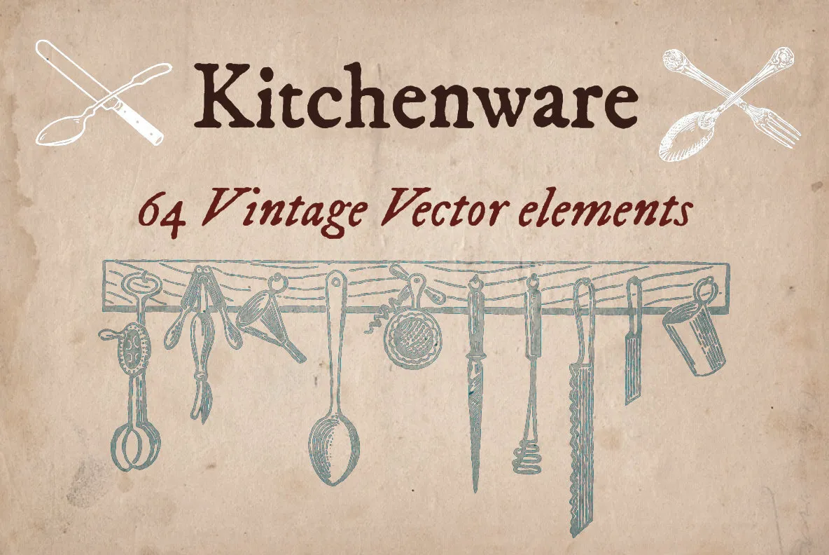 Vintage Kitchenware Elements