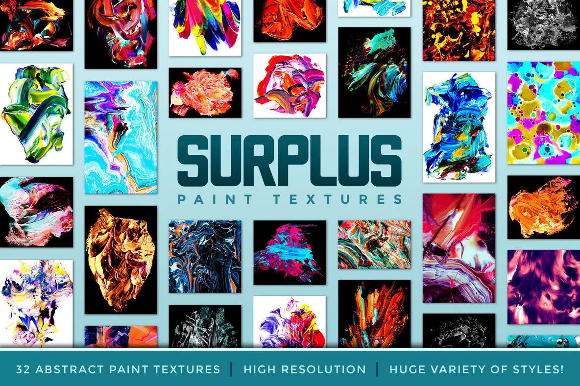 Surplus: 32 Abstract Paint Textures