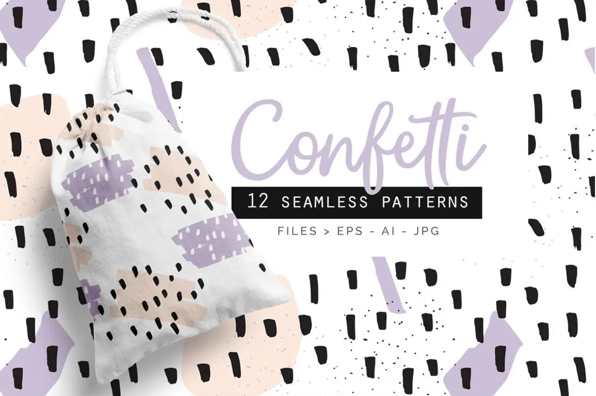 Confetti Patterns set of 12