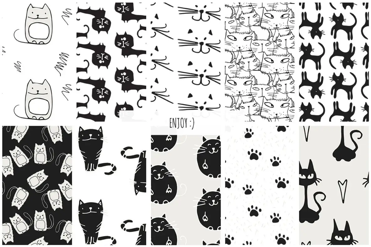 Cat Patterns Graphics - YouWorkForThem