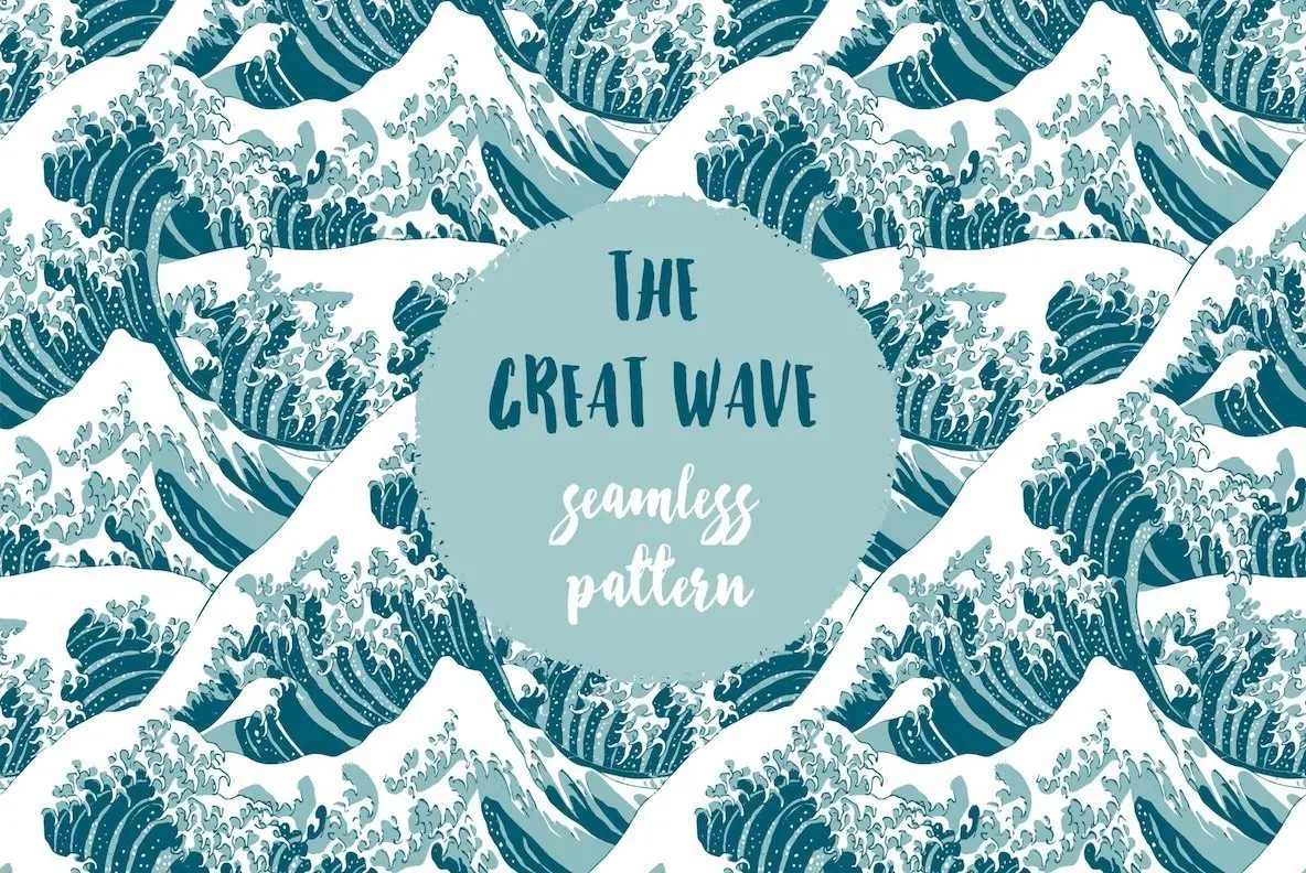 The Great Wave - Seamless Pattern