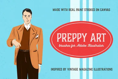 Preppy Art Brushes for Adobe Illustrator