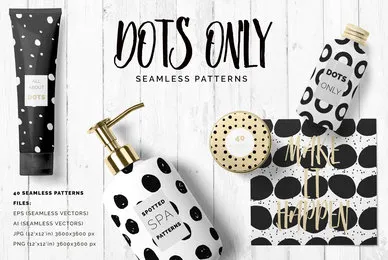 Dots  Spots Seamless Patterns