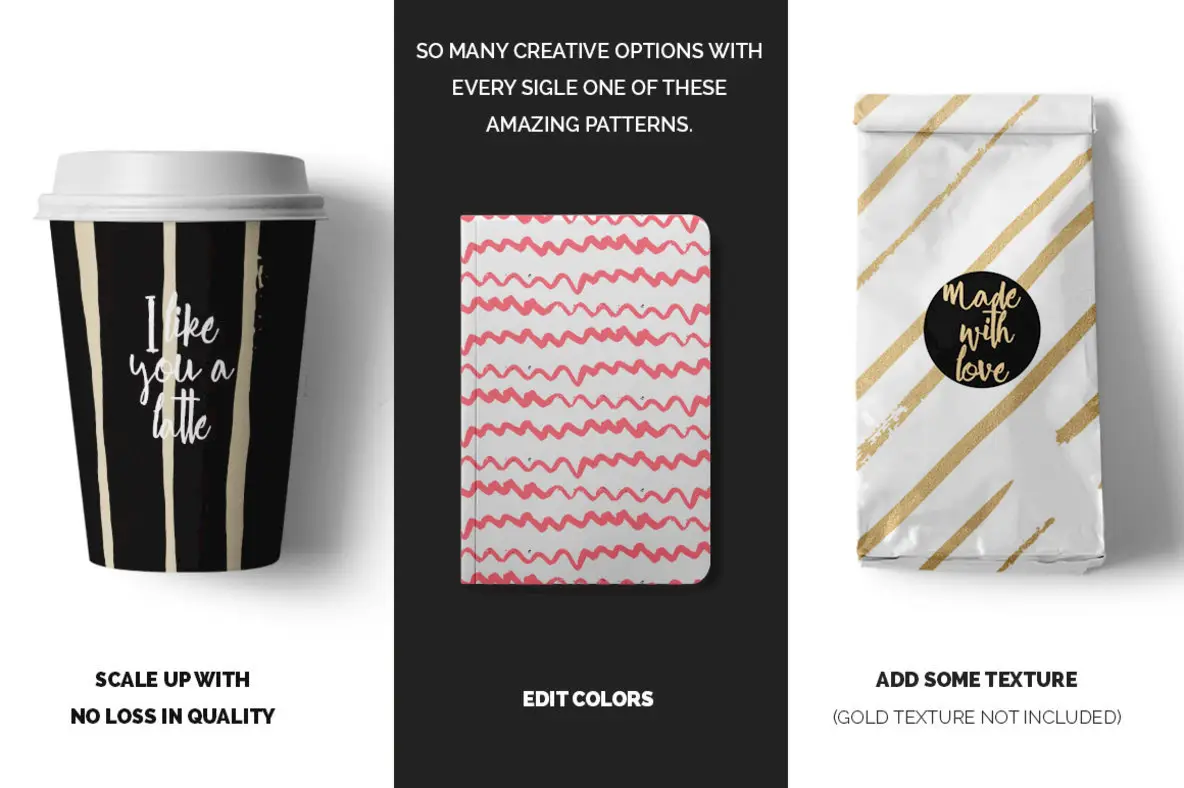 Handdrawn Lines Patterns Graphics - YouWorkForThem