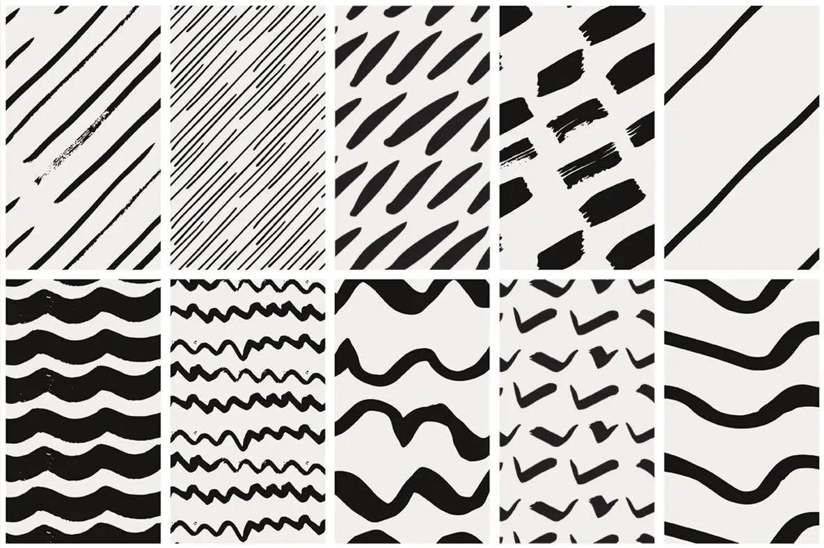 Line Pattern Types Handdrawn Lines Patterns Font - FontPath