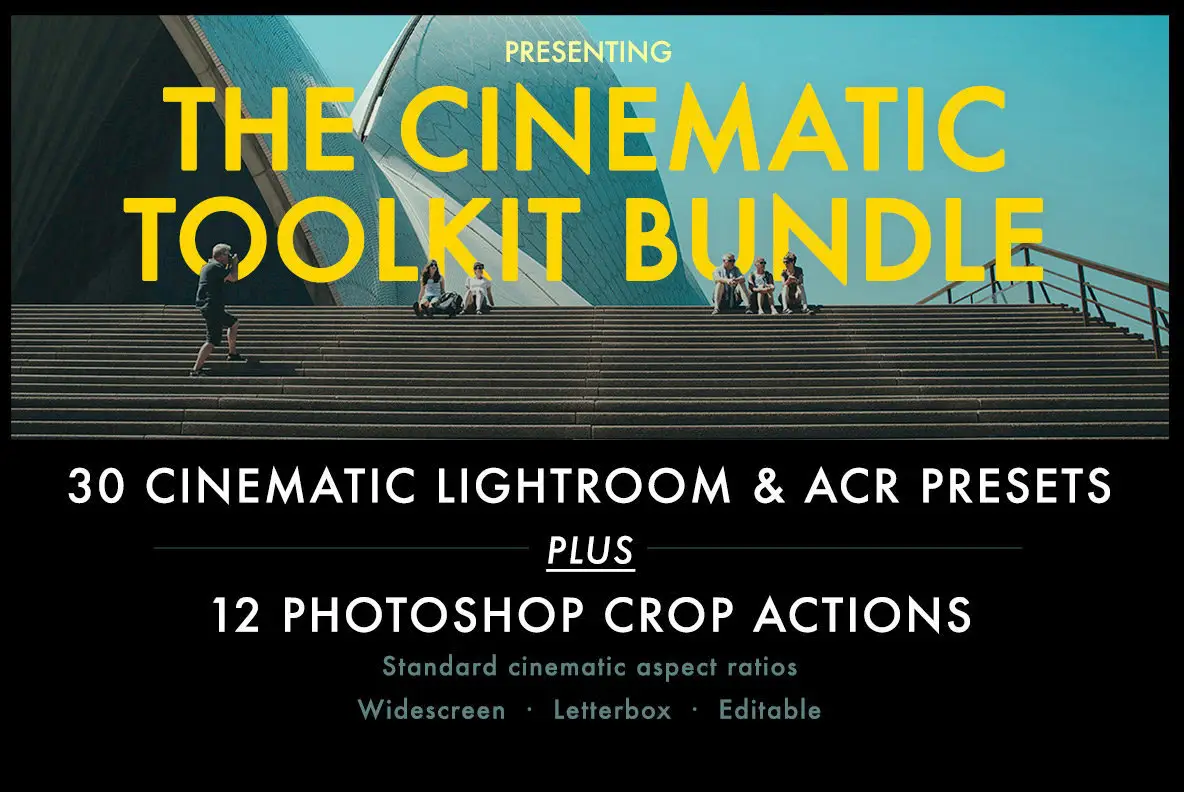 Cinematic Aspect Ratio PS Action & Lightroom Presets