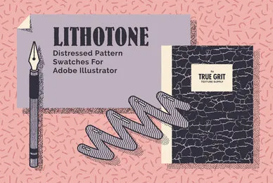 Lithotone Distressed Patterns Swatches For Illustrator
