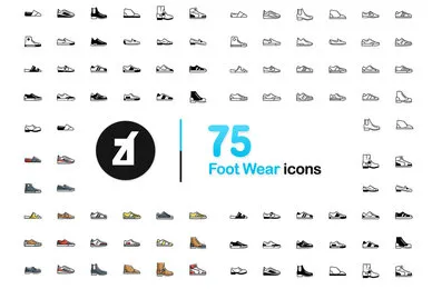 75 Footwear Icons