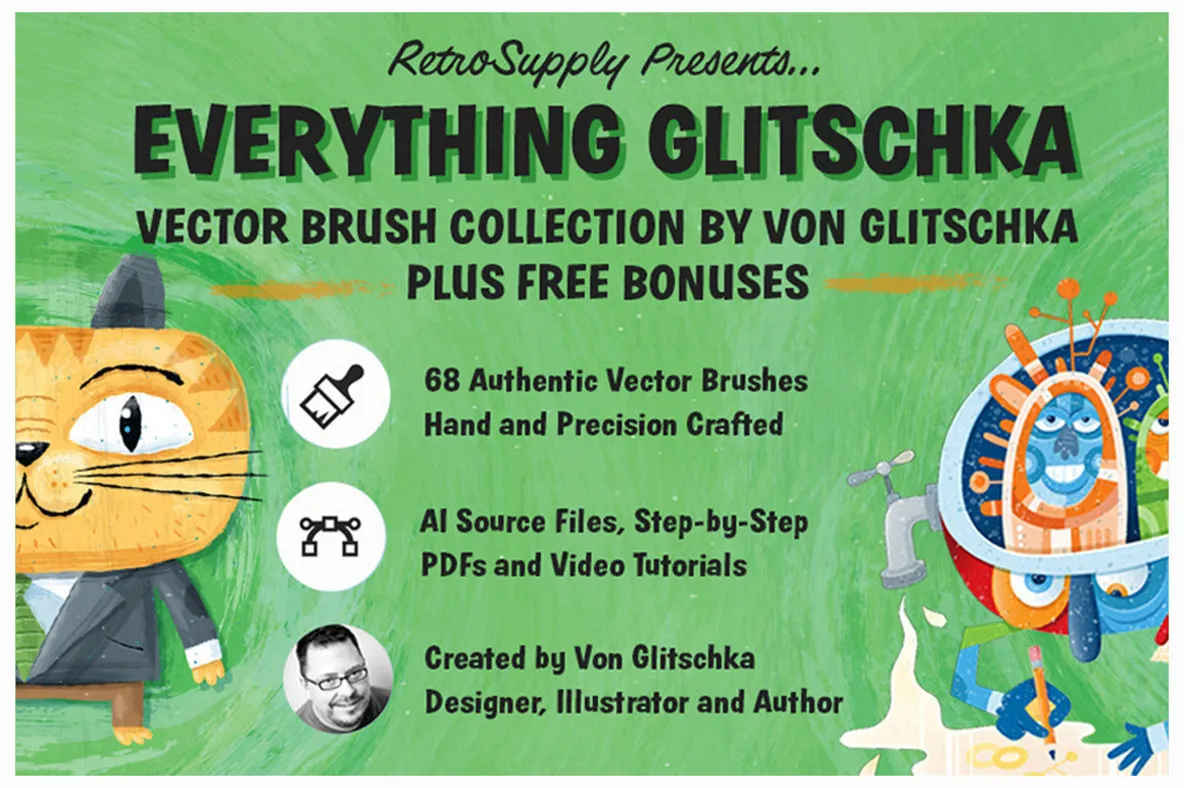 Everything Glitschka | Vector Brush Collection & Bonuses