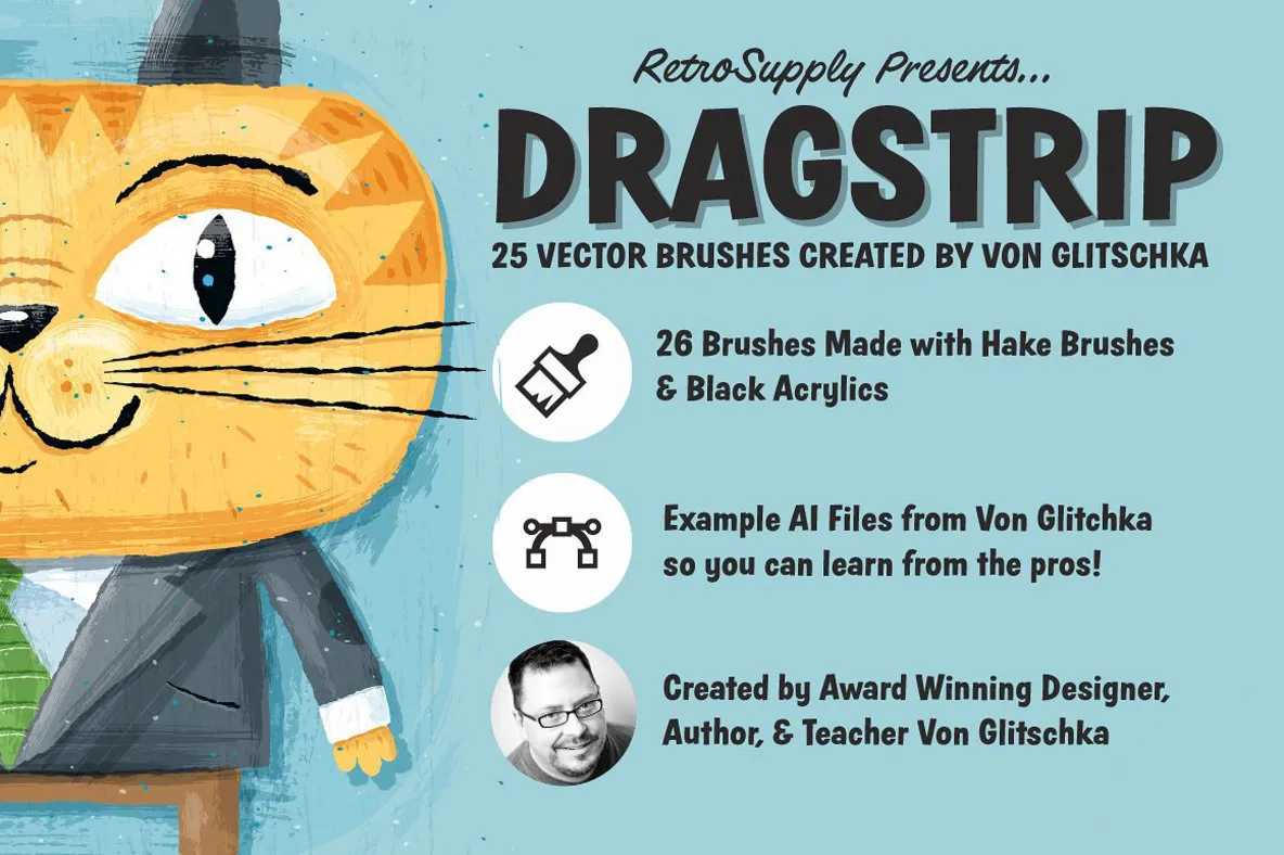 DragStrip | Illustrator Brush Kit